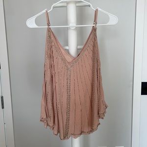 Beaded flowy cami top